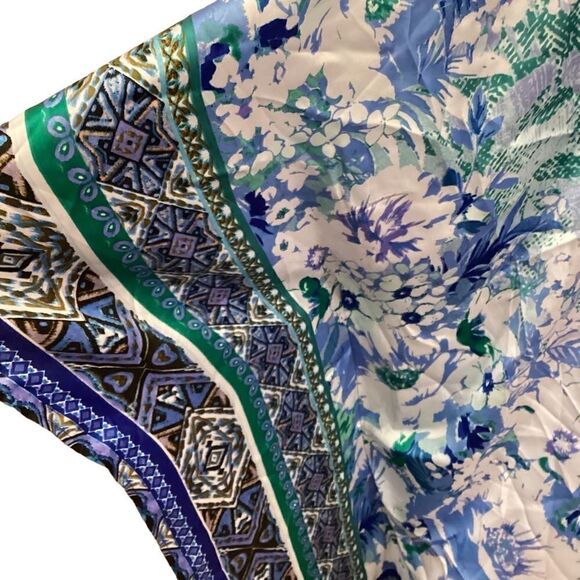 Susan Graver Printed Charmeuse Scarf Top small - Picture 4 of 13